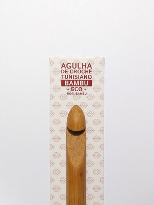 Agulha de crochê tunisiano bambu eco círculo - 12 mm