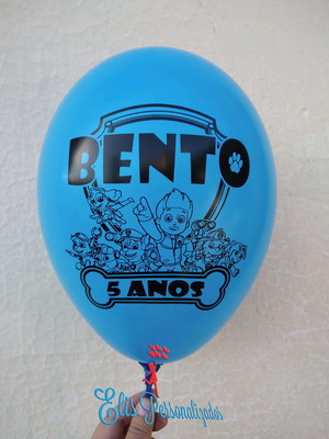 Bexiga personalizada tema patrulha canina