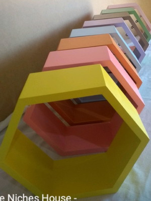 Nicho hexagonal 30x26,5,10 cor a escolher