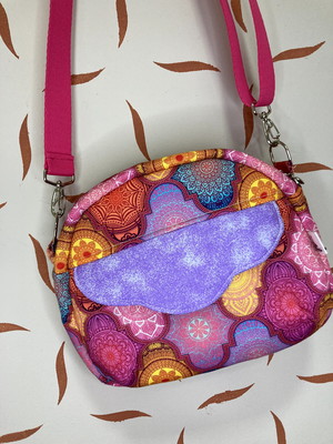 Bolsa feminina transversal mandalas indianas