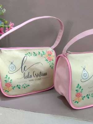 Mochila bolsinha personalizada jardim flores