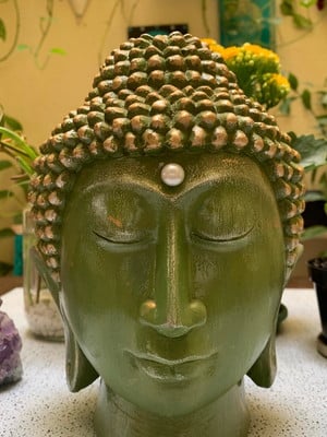 Cabeça buda hindu tibetano meditação estatueta feng shui