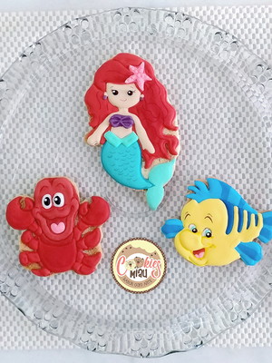 Biscoitos decorados - pequena sereia cute
