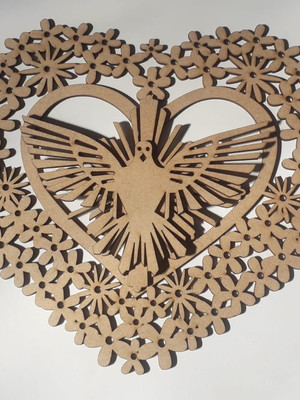 Divino espírito santo em mdf cru