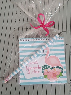 Bloquinho com capa simples personalizado com lápis