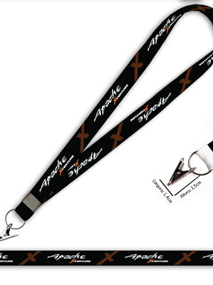 Cordão para crachá apache xventure c0752p c/ presilha jacaré