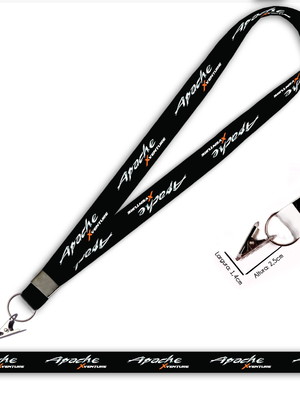 Cordão para crachá apache xventure c0751p c/ presilha jacaré
