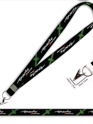 Cordão para crachá apache xventure c0754p c/ presilha jacaré