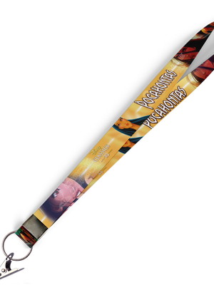 Cordão para crachá pocahontas c0292p c/ presilha jacaré
