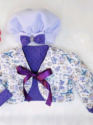 Casaquinho bolero com boina