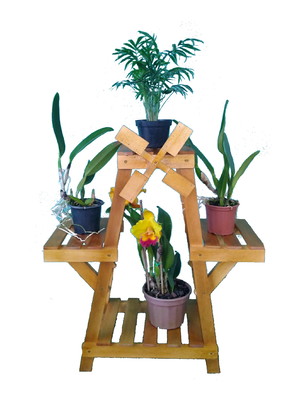 Floreira chão tipo moinho enfeite para sala vaso de plantas
