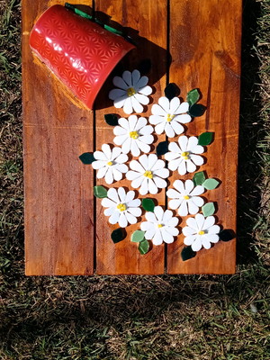 Quadro em mosaico flores