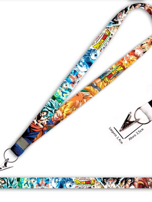 Cordão para crachá dragon ball brolly c0195p c/ jacaré