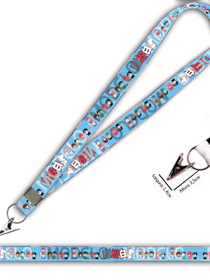 Cordão para crachá yu yu hakusho c0437p com presilha jacaré