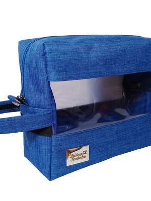 Necessaire extra grande com visor azul royal