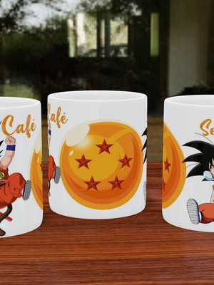 Caneca goku com café sem café