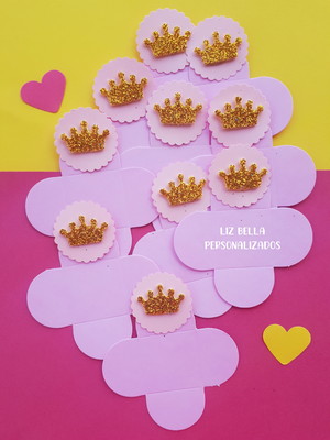 Forminhas de doces coroa rosa 100 unidades