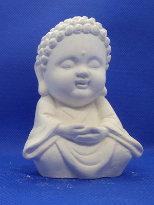 Escultura monge dourado mini imagem para pintar em gesso