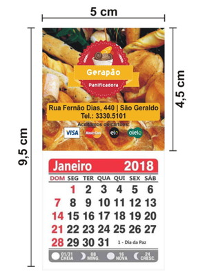 1.000 imã de geladeira calendário 2024