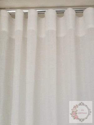 Cortina em gaze para trilho suiço 3,00 x 2,80