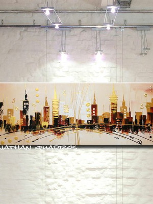 Pintura abstrata de cidade