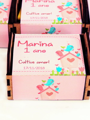 Kit cultivo caixote 3 mm com rótulo - tema jardim