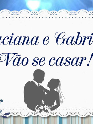 Convite animado padrinhos de casamento azul
