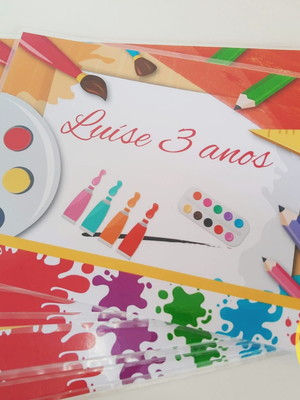 Jogo americano aquarela