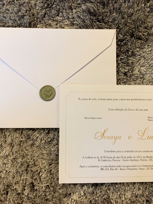 Convite de casamento clássico