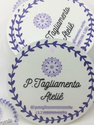 Tag redonda | simples frente