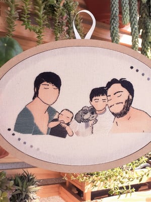 Bordado personalizado com foto 26 cm x 18 cm