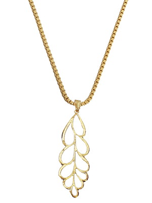 Colar cordão pingente flor da vida folheado ouro 18k. c3p422
