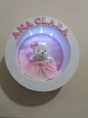 Enfeite de porta maternidade com familia urso