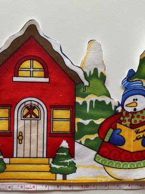 Patch aplique termocolante casinha e boneco de neve