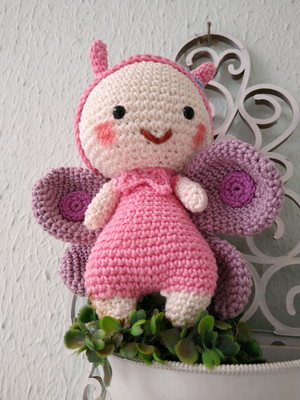 Borboleta em amigurumi