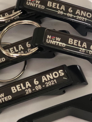 Chaveiro abridor de garrafa personalizado