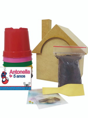 Kit plante e cultive casinha mdf - tema homem aranha
