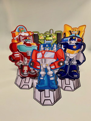 Display transformers rescue bots