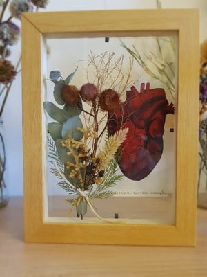 Quadro decorativo coragem, querido coração
