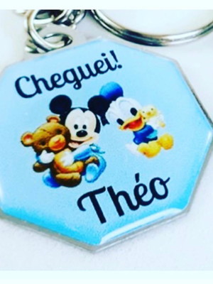 Chaveiro octogonal personalizado