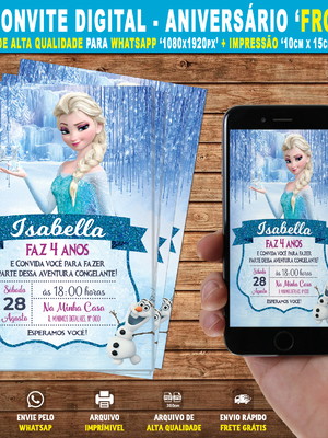 Convite digital frozen