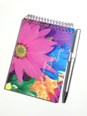 Bloquinho com caneta - mod: flowers
