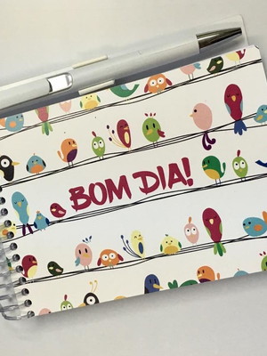 Bloquinho com caneta - mod: pássaros