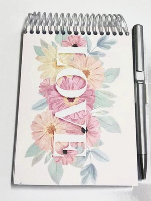 Bloquinho com caneta - mod: love cor