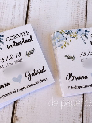 Kit 100und convites individuais