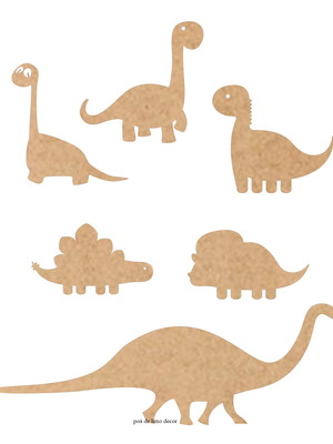 Kit aplique recorte dinossauro mdf cru