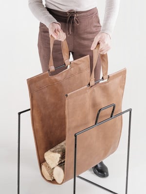 Suporte para lenhas com bolsa para transporte