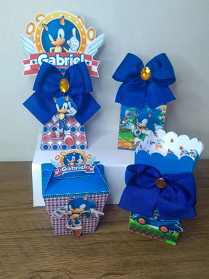 Kit com 16 caixas clássico sonic