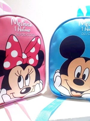 Mochila personalizada mickey e minnie disney
