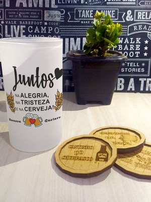 Caneca chopp personalizada - caneca cerveja de vidro -frases